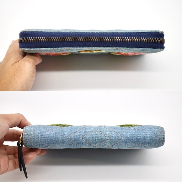 🍓GUCCI GG Denim Logo Wallet - Picture 7 of 10